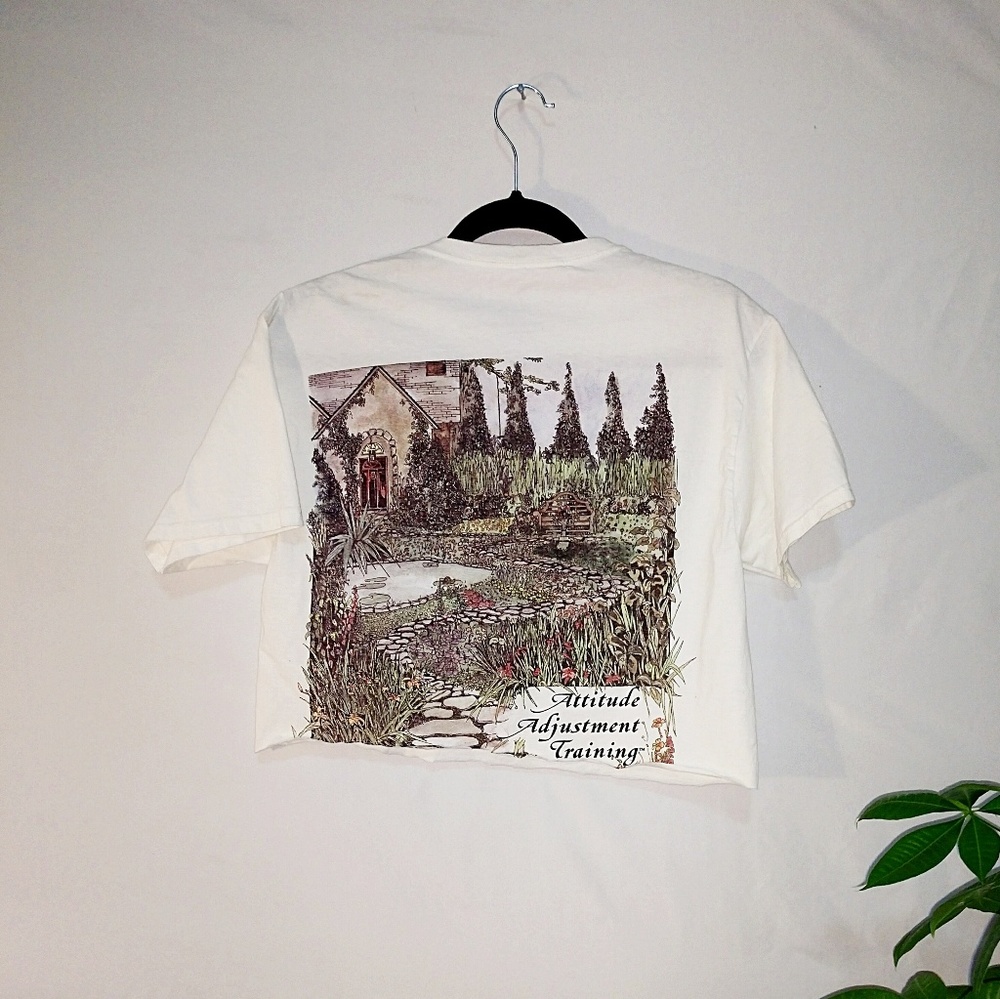 "Attitude Adjustment Therapy" Upcycled Crop T
